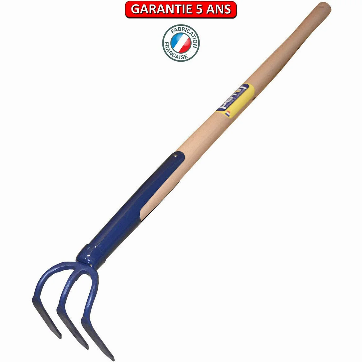 Outils Perrin 625120 Croc à Rosier Emmanché Droit 135, 3 Dents, 10 cm Largeur