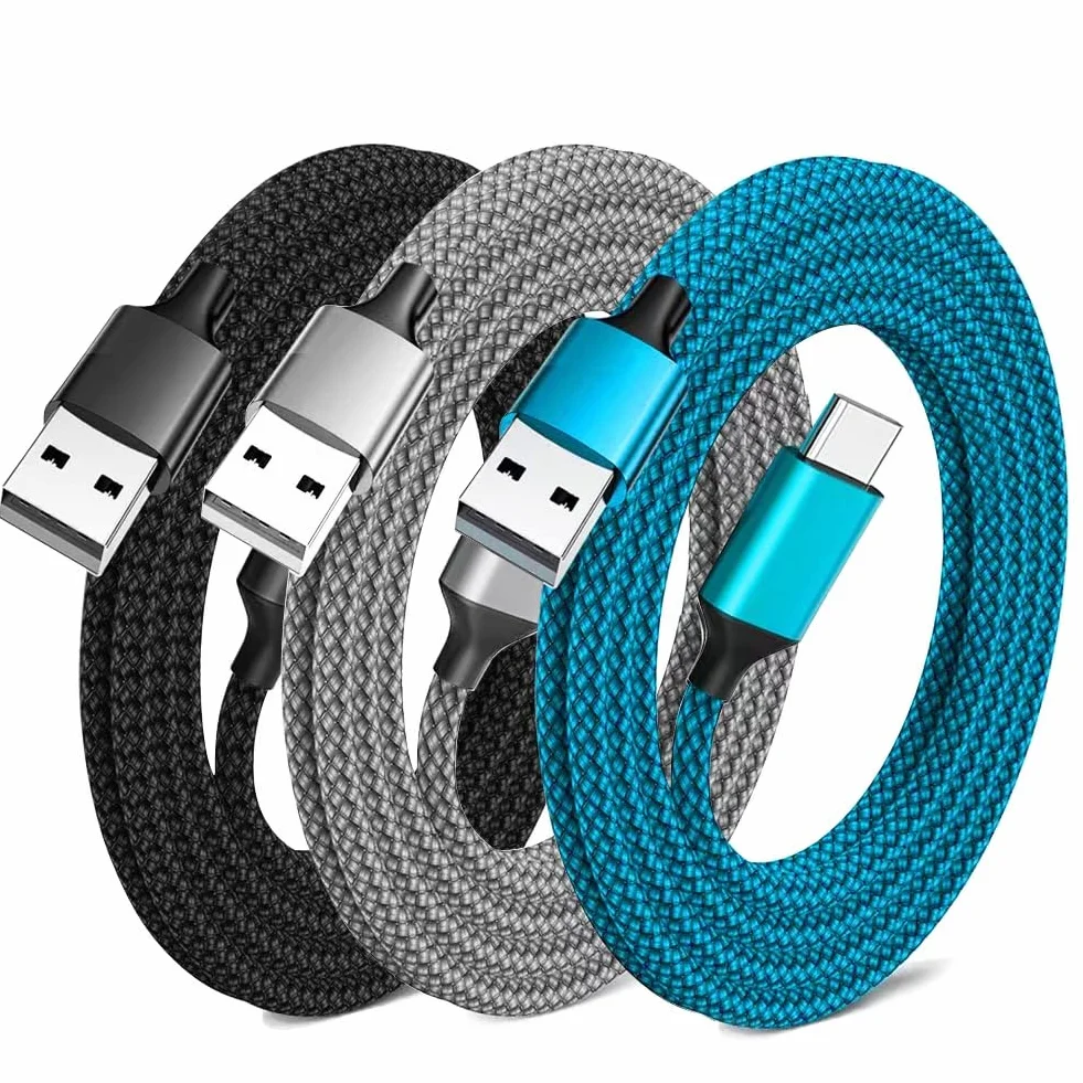 Câble USB C Lot de 3 1,8M Charge Rapide Type C pour Samsung Galaxy Google Pixel HTC Sony XZ Oppo
