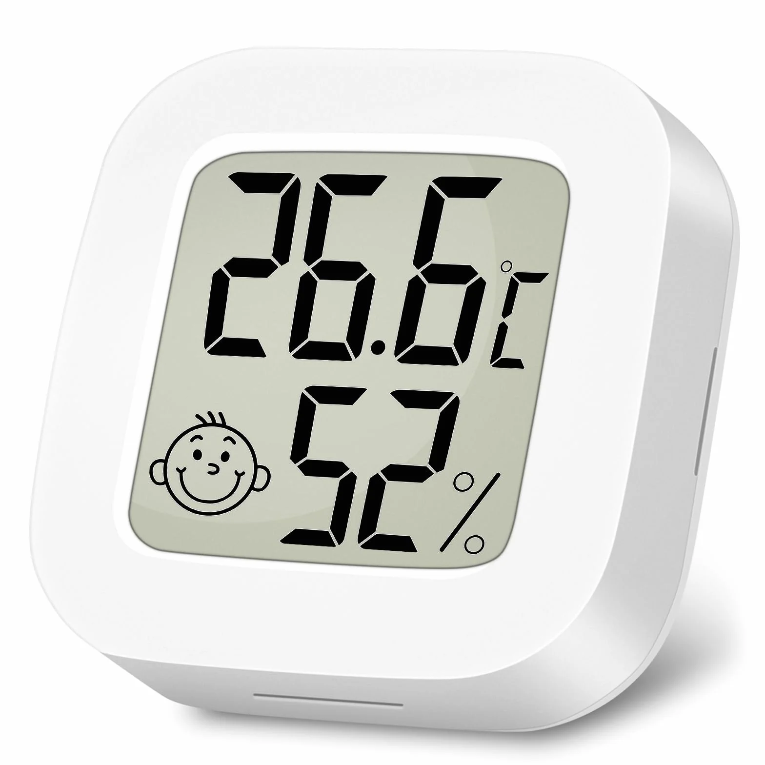 Ainiv Thermomètre Hygromètre Intérieur, Mini LCD Termomètre Maison, Moniteur de Température et Humidimètre, Blanc