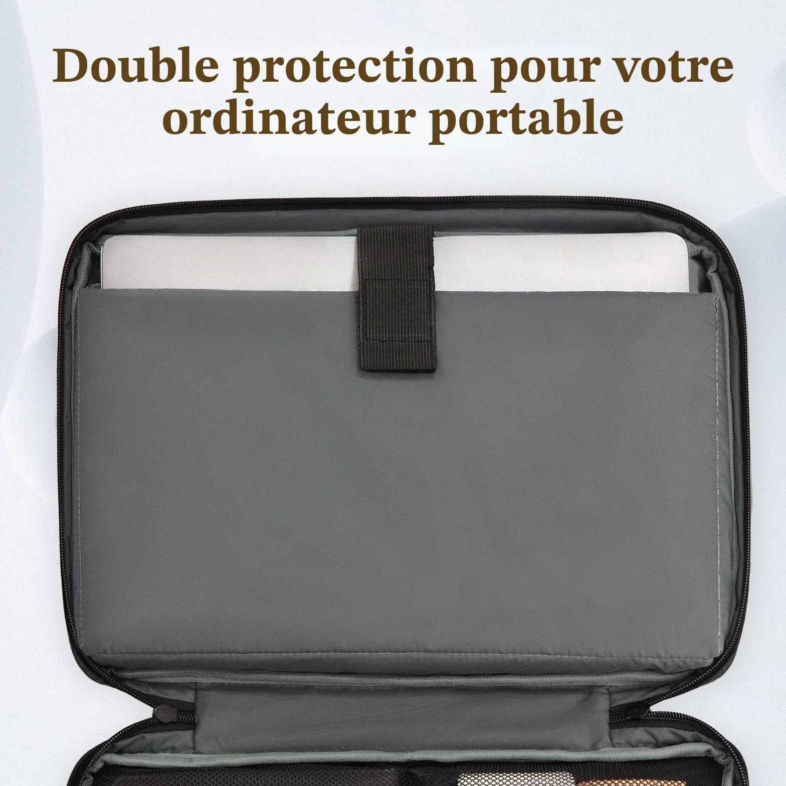 Housse pour Ordinateur Portable 15,6 17,3 14 13,3 12,3 Pouce Sacoche TSA Étanche 4 Couches Protection Sac de Transport PC