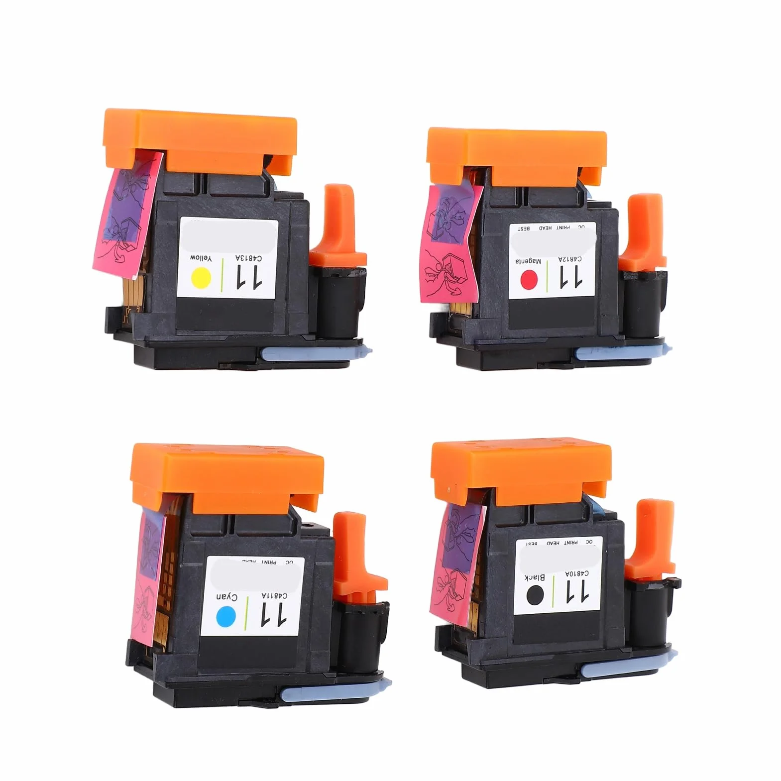 KIMISS Tête d'imprimante de Remplacement pour Designjet 100 110 111 500 510 800 813 850, Couleur d'encre Magenta Noir Cyan Jaune, Haute capacité