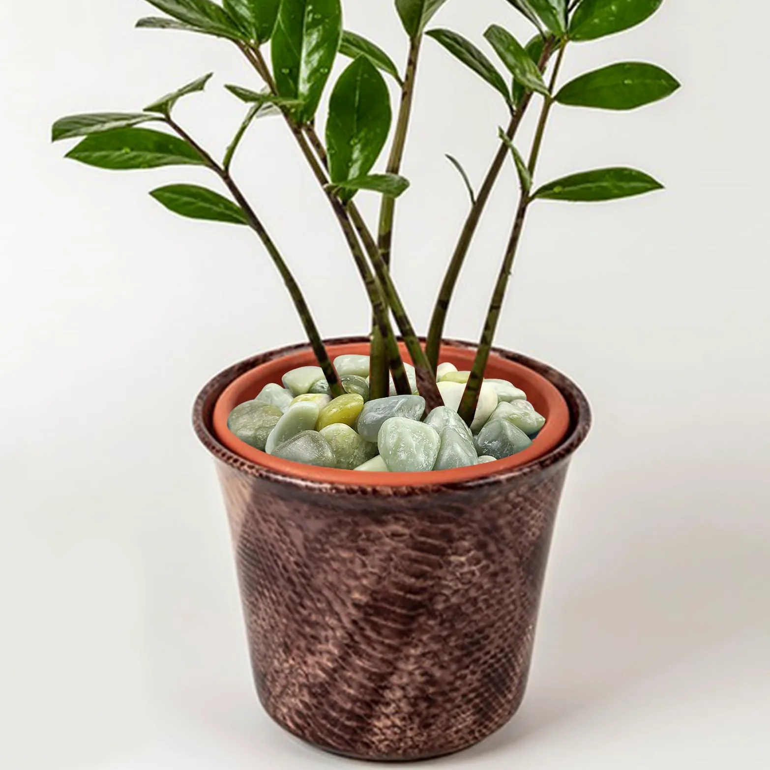 FANTIAN Pierres de rivière en jade de 9 kg pour l'aménagement paysager, galets décoratifs de 2,5 à 5,1 cm pour plantes d'intérieur, vases, cour, travaux manuels et jardin