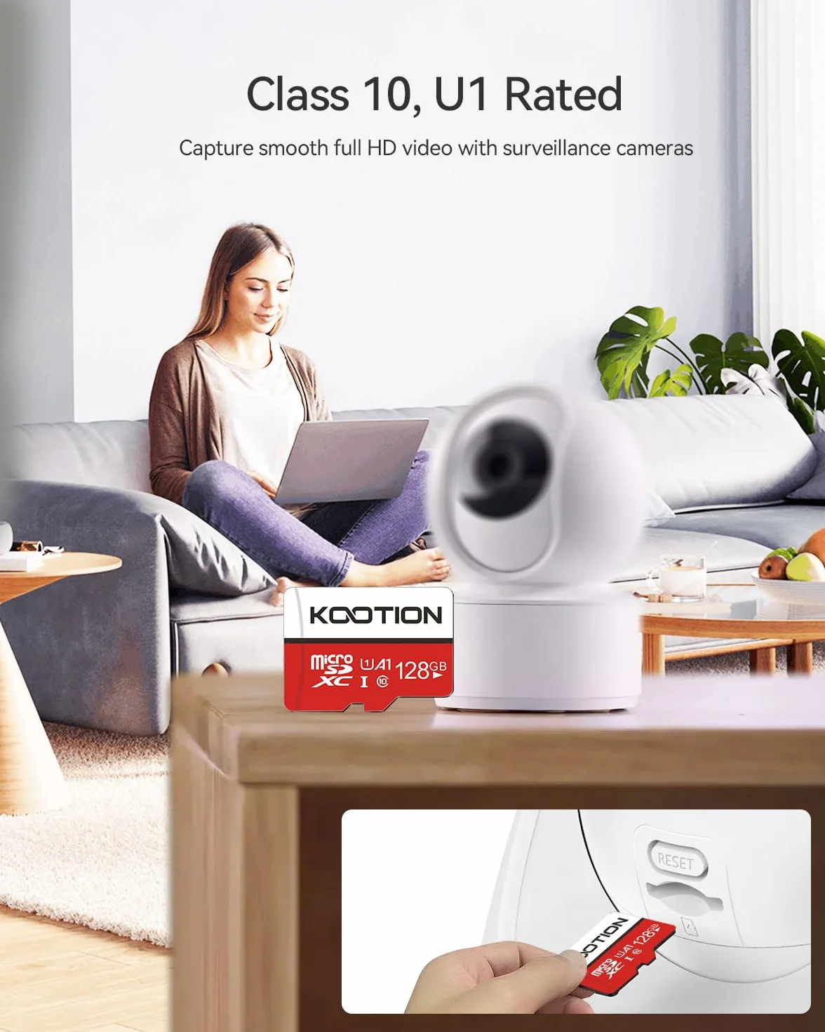 KOOTION Carte Micro SD 128 Go UHS-I Classe 10 U1 A1