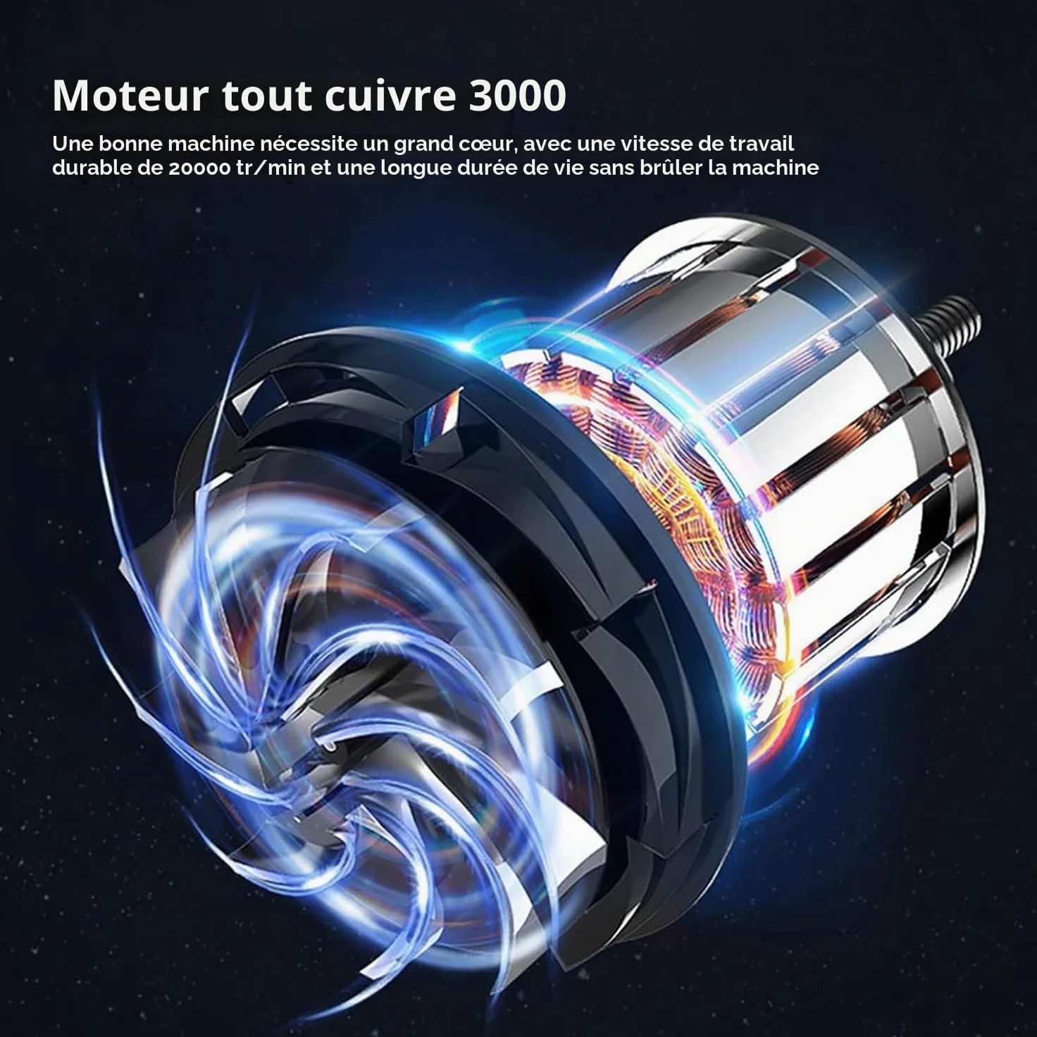 Nettoyeur Haute Pression sur Batterie, Max 50Bar Nettoyeur Haute Pression sans Fil avec Moteur Haute Puissance et Buse Multifonction 6 en 1 pour Lavage et Arrosage de Voiture (30000mah)