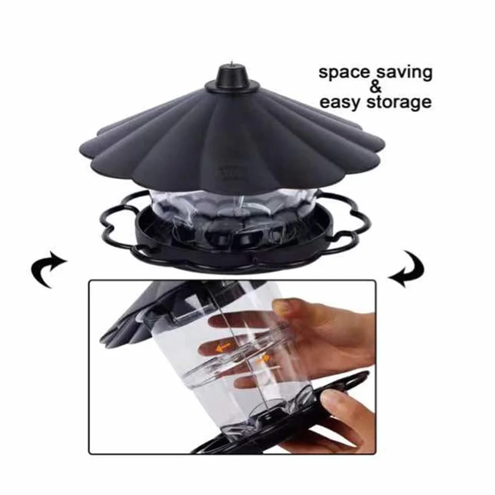 Mangeoire pour Oiseau Lanterne Extérieur Imperméable Suspendue Jardin