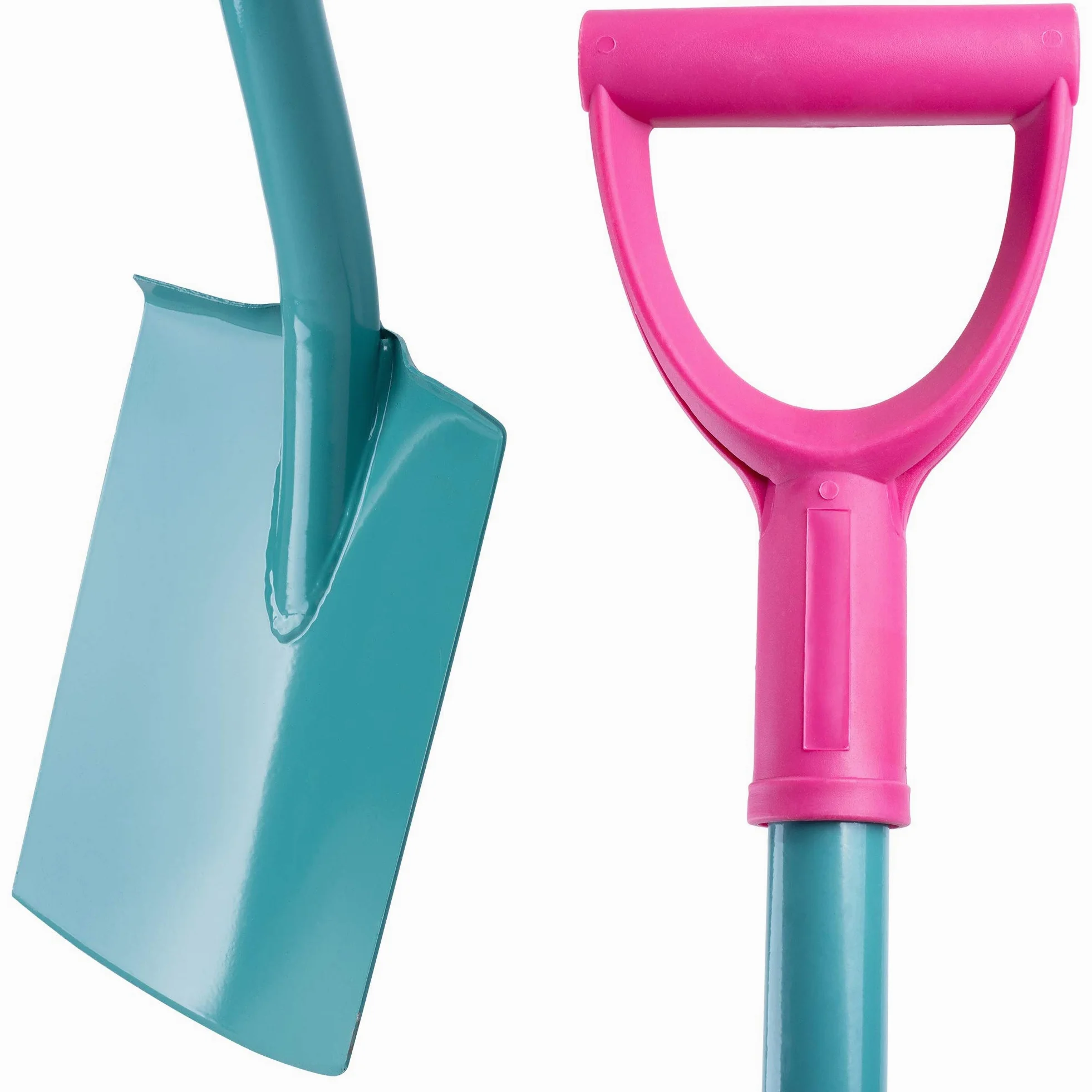 KADAX Pelle de jardin pour femme en métal et plastique avec poignée en D pour femme avec manche ergonomique