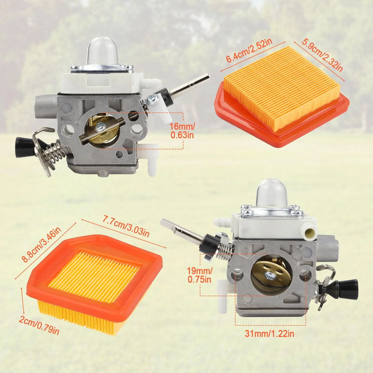 Kit carburateur 4147-120-0625 pour Stihl FS240 FS260C avec filtre à air 4147 141 0300
