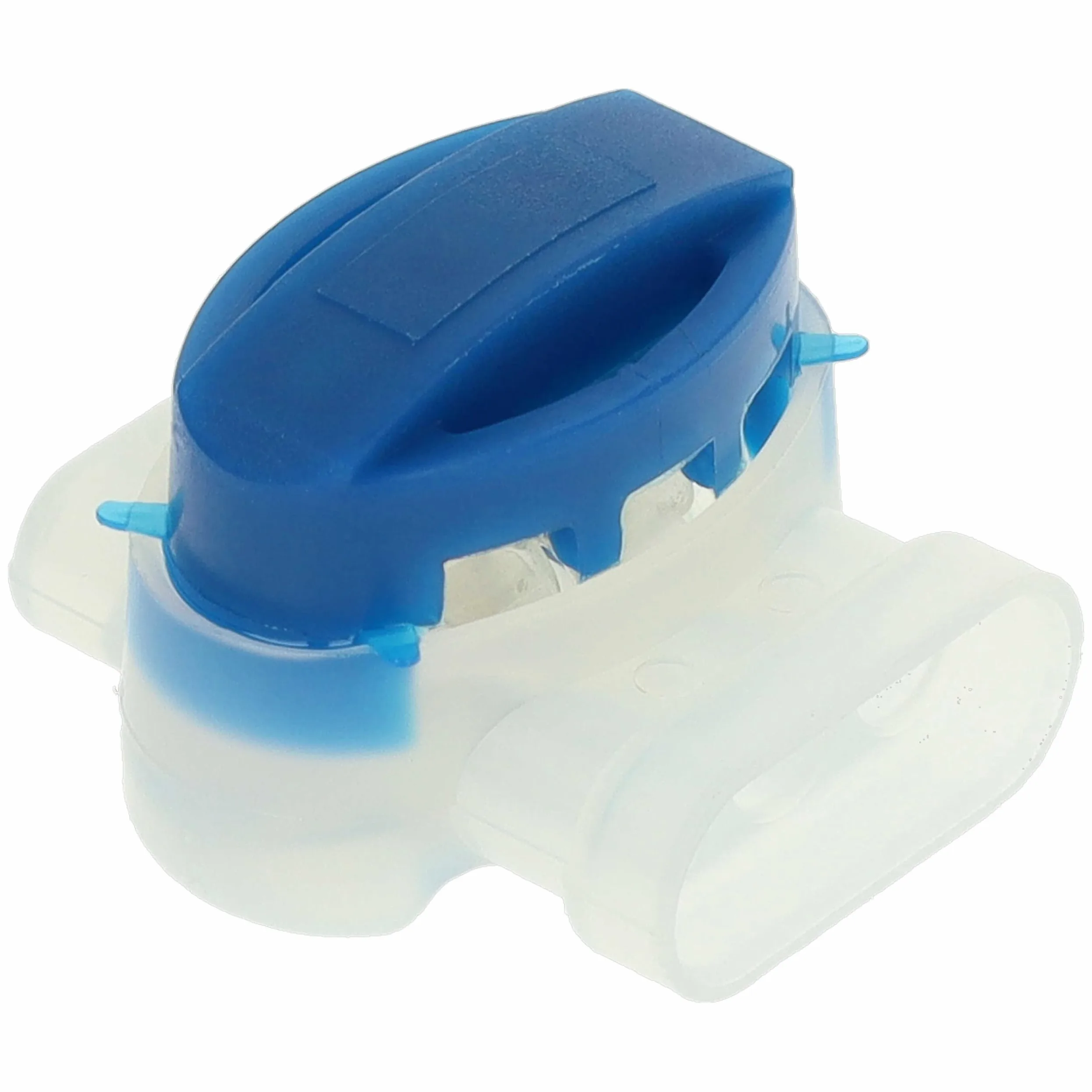 vhbw 20x connecteurs pour câble périphérique compatible avec Bosch Indego 1200 Connect robots de pelouse - Serre-câbles, étanches transparent/bleu
