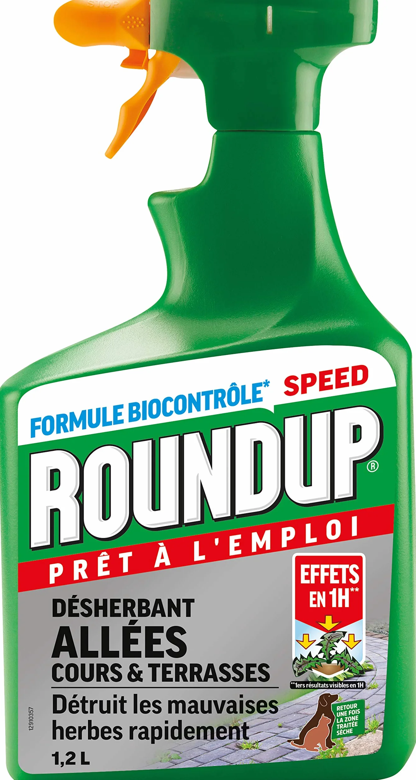 Roundup Désherbant Allées Cours Terrasses 1,2L