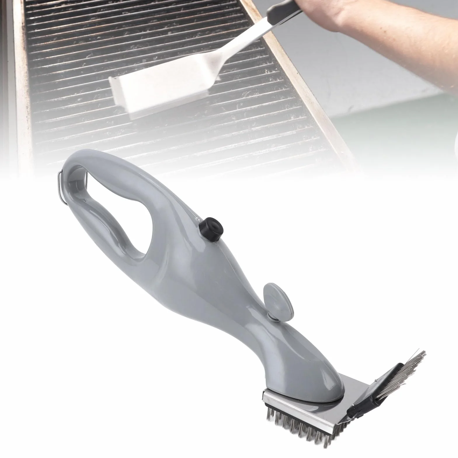 Brosse de Gril à Barbecue à Vapeur, Pinceau électrique et Grattoir, Cadeaux de Grillades pour Hommes