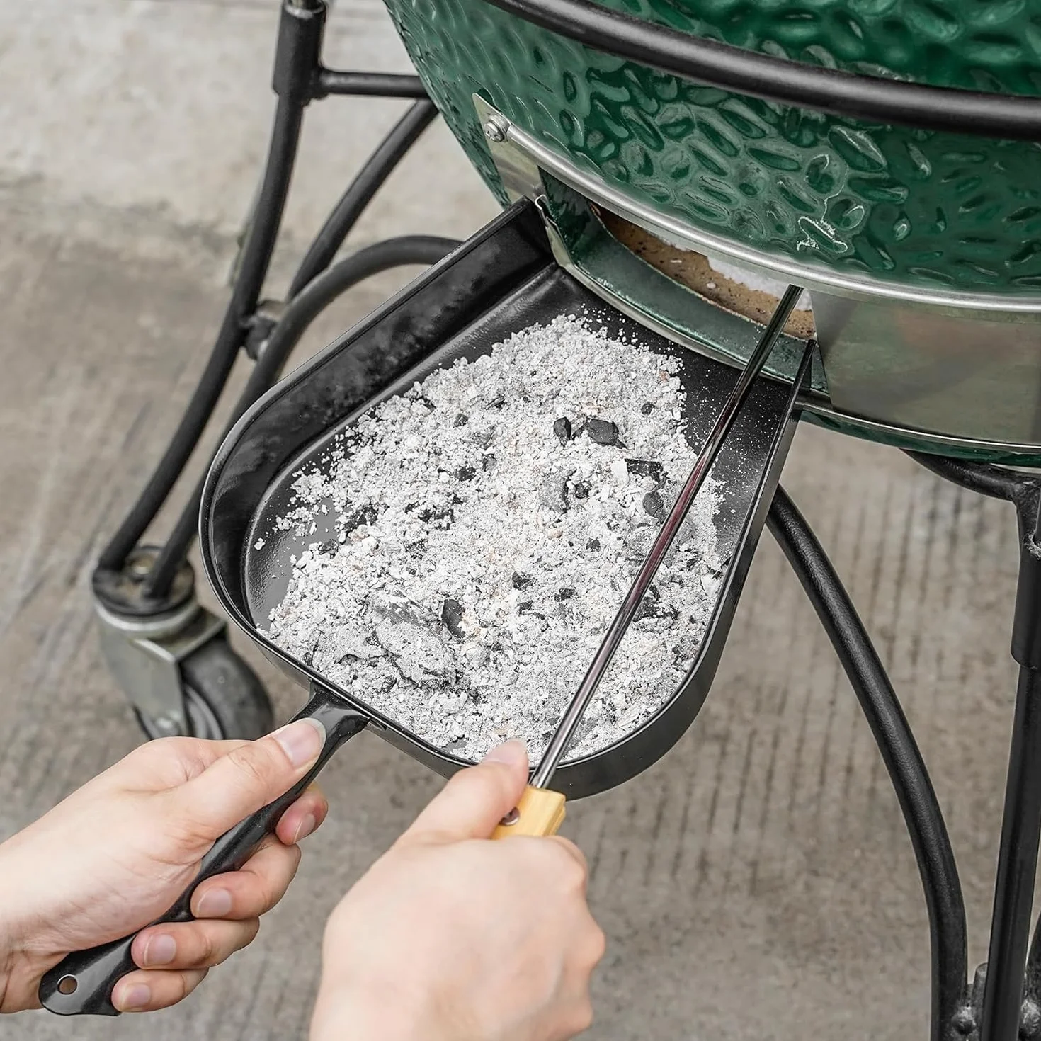 onlyfire Pelle à Charbon Barbecue, Pelle à Cendres Acier BBQ Accessoires pour Kamado Grill