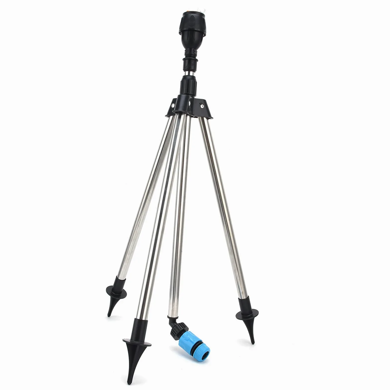 Arroseur Rotatif sur Trépied, Arroseur Rotatif à 360 Degrés en Acier Inoxydable pour L'irrigation du Jardin et L'arrosage des Plantes avec Trépied pour Une Utilisation Facile et Une Hauteur Réglable