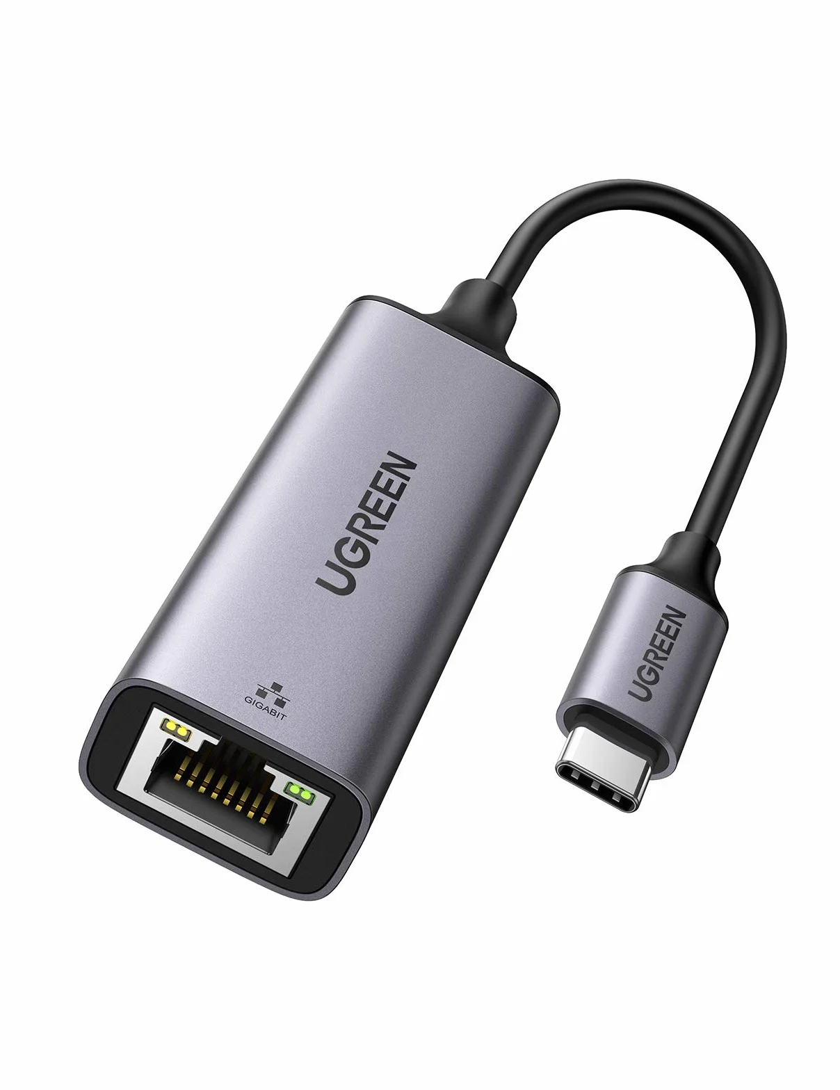 UGREEN Adaptateur USB C Ethernet Gigabit Thunderbolt vers RJ45 Réseau LAN 1Gbps Gris