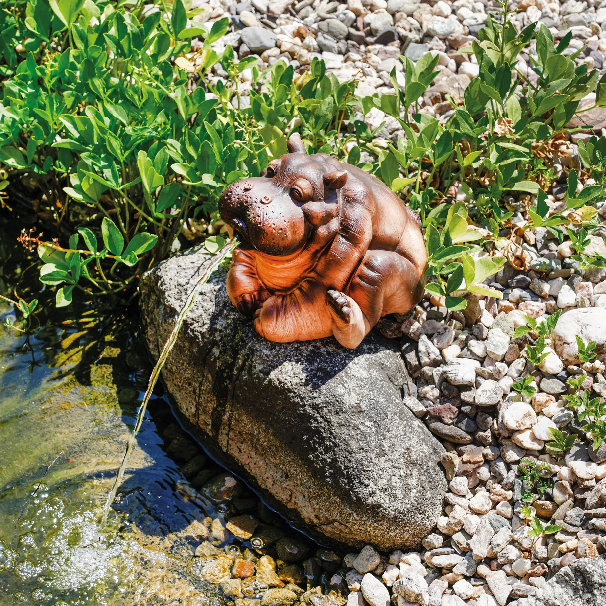Esotec Kit gargouille solaire fontaine de jardin avec pompe solaire 26 cm