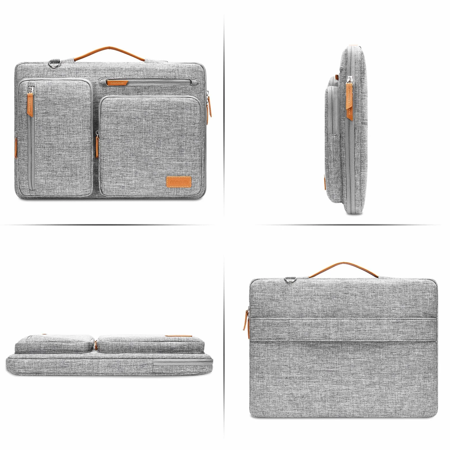 MOSISO Sacoche Ordinateur Portable Sac Messager Côté Ouvert 4 Poches Zipper Poignée