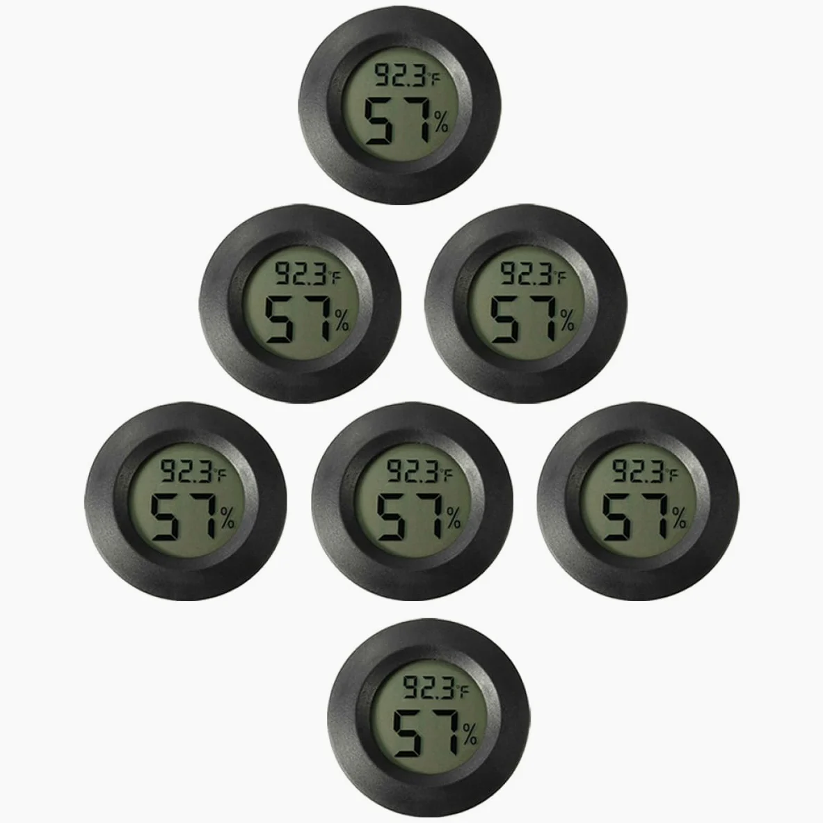 BESPORTBLE 3 Ensembles -hygromètre Rond Thermomètre De Piscine Stations Météo Thermomètre Digital Thermometre Digital Thermomètre Numérique Pour Aquarium De Reptiles Black 7 Pièces * 3