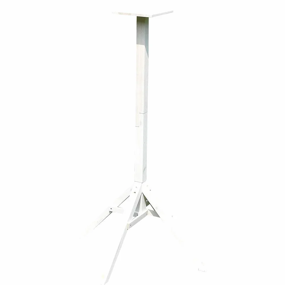 Melko Support de mangeoire à oiseaux 105 cm blanc