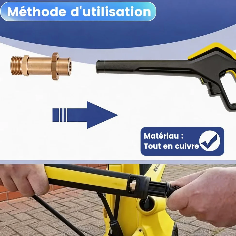 XIIW Tuyau Déboucheur Canalisation 30m 180bar Compatible avec Kärcher K2-K7 | Tuyau avec Adaptateur M22, Buse 4 Jets, Tuyaux pour Nettoyeur Haute Pression, Kit Furet Professionnel Deboucheur Canalisation
