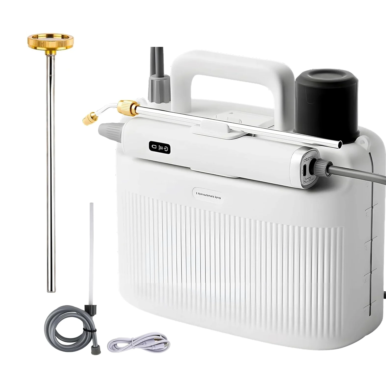 Arrosoir Électrique 5 L, Pulvérisateur De Jardin Électrique avec Poignée Rechargeable USB, Indicateur De Batterie, 2 Lances Interchangeables Et 3 Modes De Pulvérisation, pour Le Pelouse