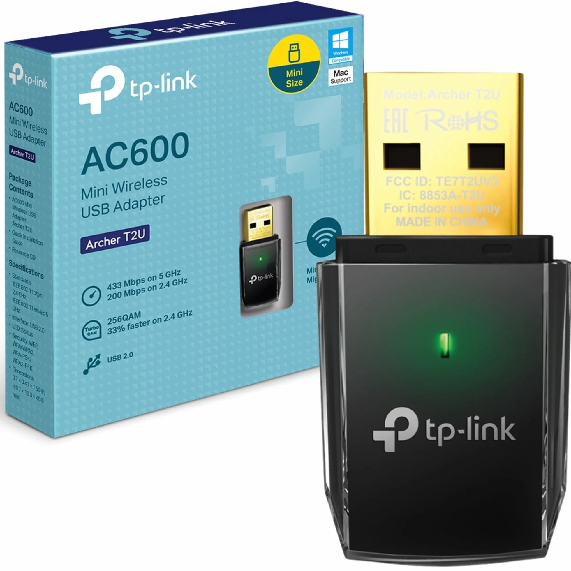 TP-Link Archer T2U AC600 Adaptateur USB WiFi Dongle