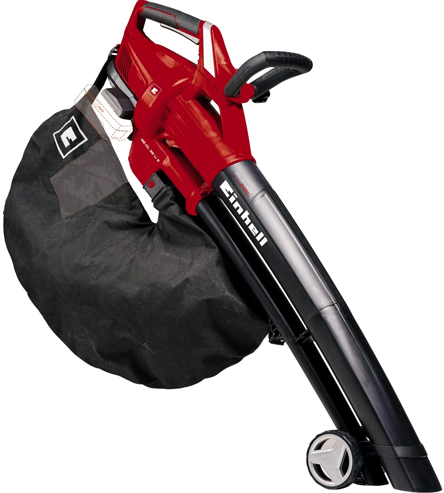 Einhell Aspirateur de Feuilles sans Fil GE-CL 36 Li E-Solo | PXC | 36 V | vitesse d’air 210 km/h | moteur Brushless | sac 45 L | sangle de transport | sans batterie