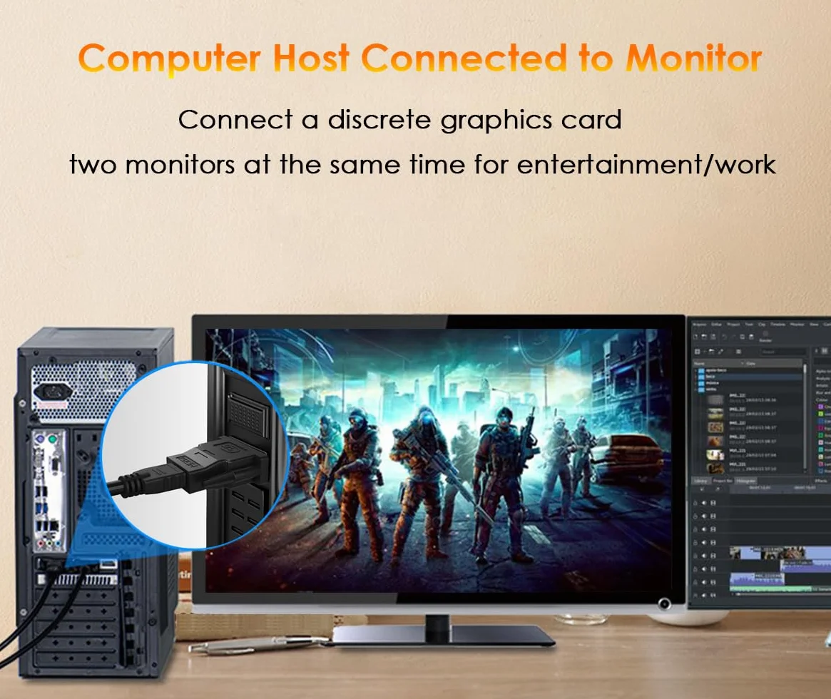 Adaptateur DVI vers HDMI Mâle Femelle 1080P Bidirectionnelle Convertisseur DVI-D 24+1