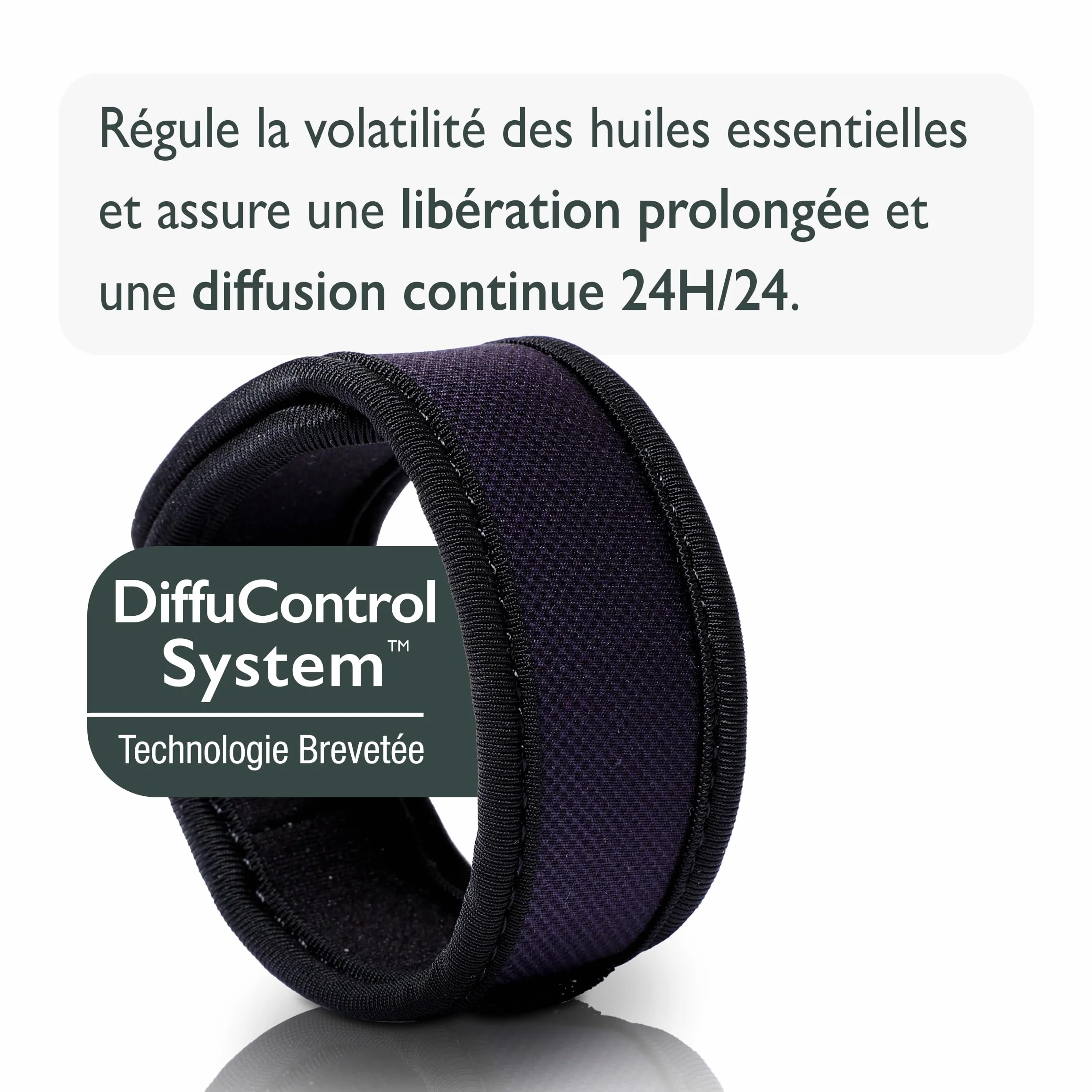 PARAKITO Bracelet Anti-Moustiques Réutilisable 2 Plaquettes Huiles Essentielles 1 Mois Protection Sans DEET Taille Adulte Noir