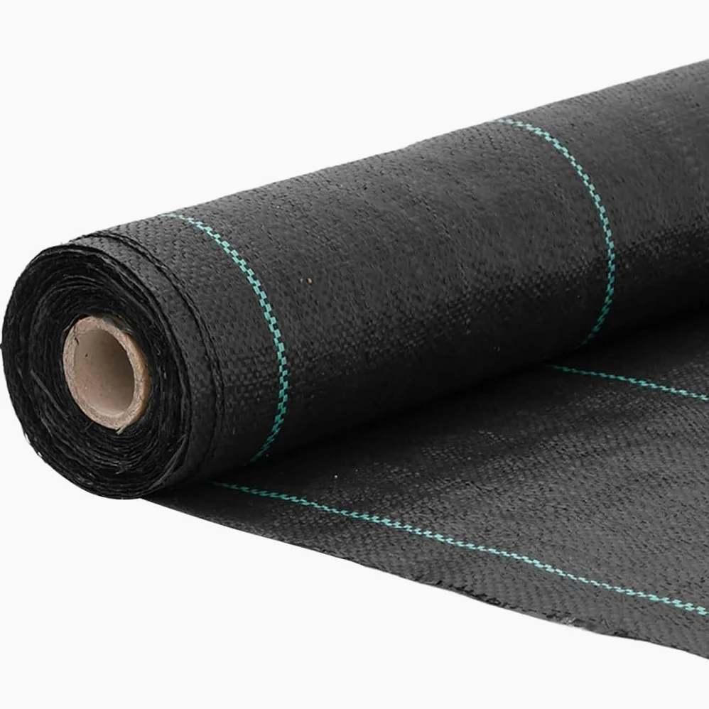 Membrane Anti-Mauvaises Herbes Noir 1,5x10 m PP géotextile pour Jardin terrasse pelouse Drainage séparation stabilisation Protection des Racines