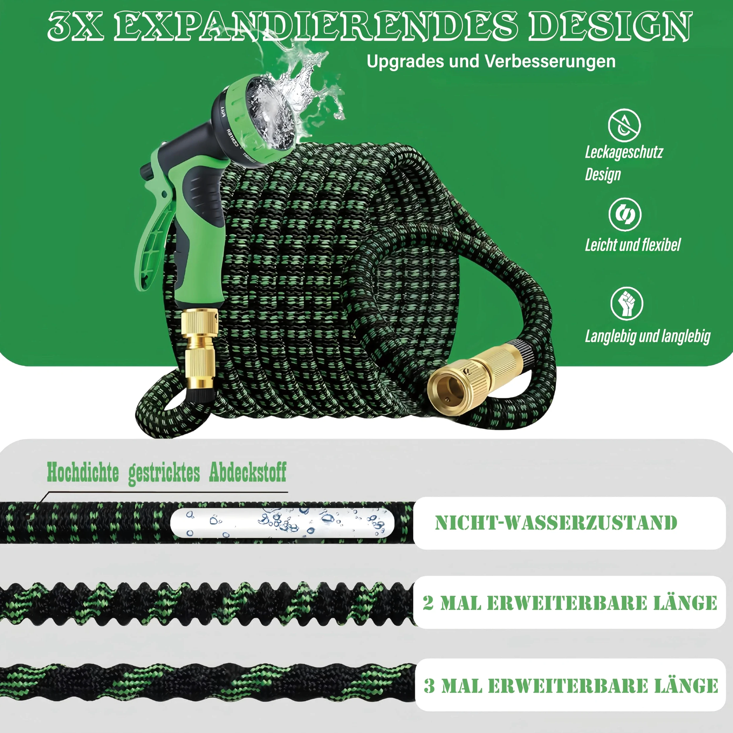 Tuyau d'arrosage extensible (150 FT)