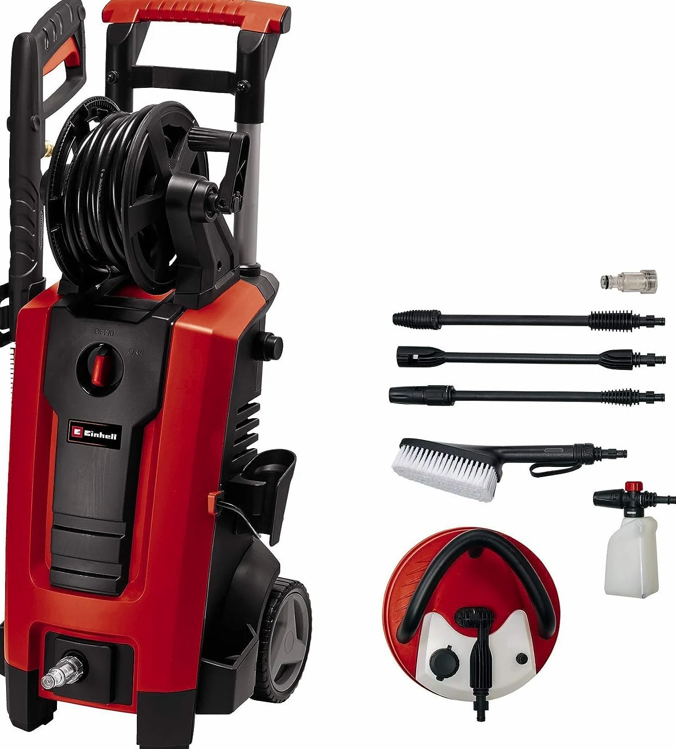 Einhell Nettoyeur Haute Pression Te-HP 170 | 2 300 W | 170 bars | Système Quick-Couple | Tuyau haute pression | Pistolet | Lance | Buses diverses | Brosse