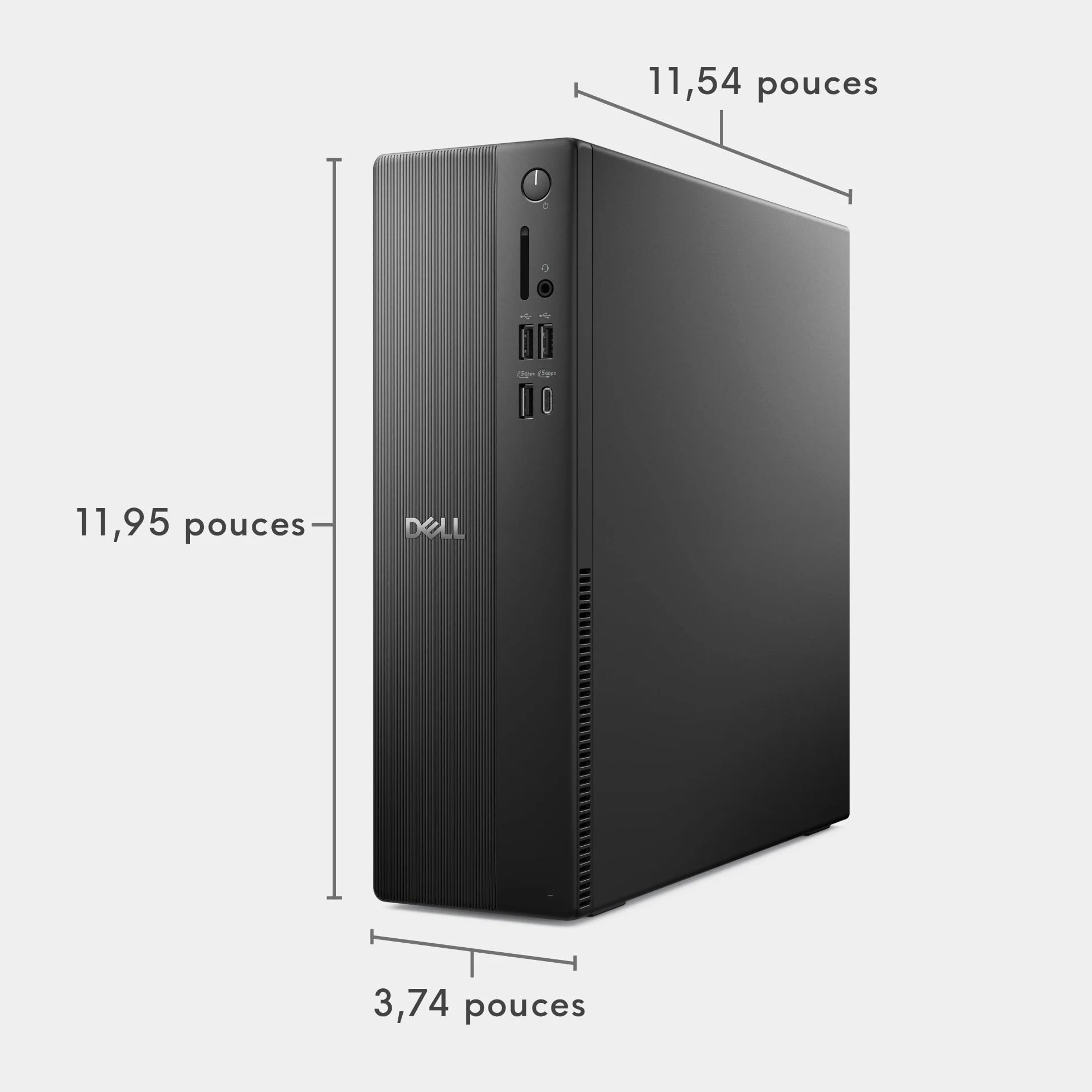 Dell Slim ECS1250 Ordinateur Fixe Intel Core Ultra 5 16Go RAM SSD 1To Wi-Fi 6 Bluetooth Windows 11 Home Noir