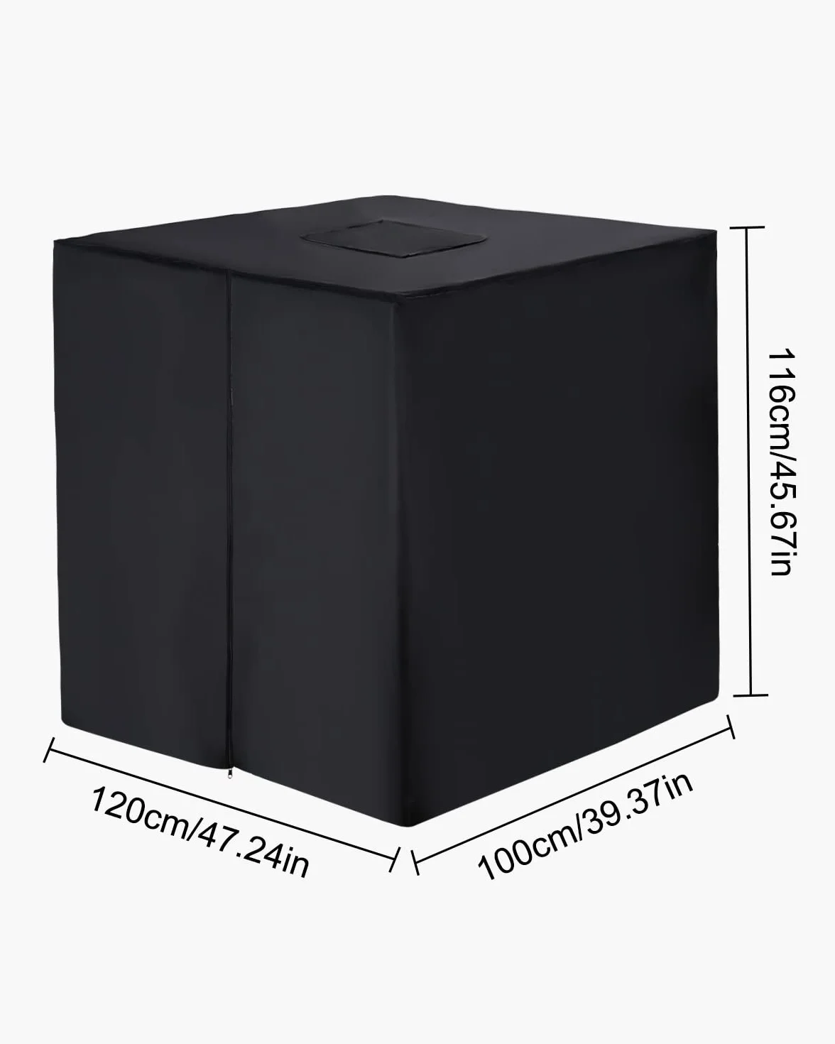 Bâche Protection Cuve IBC 1000L Anti-UV 420D 120x100x116cm Noir