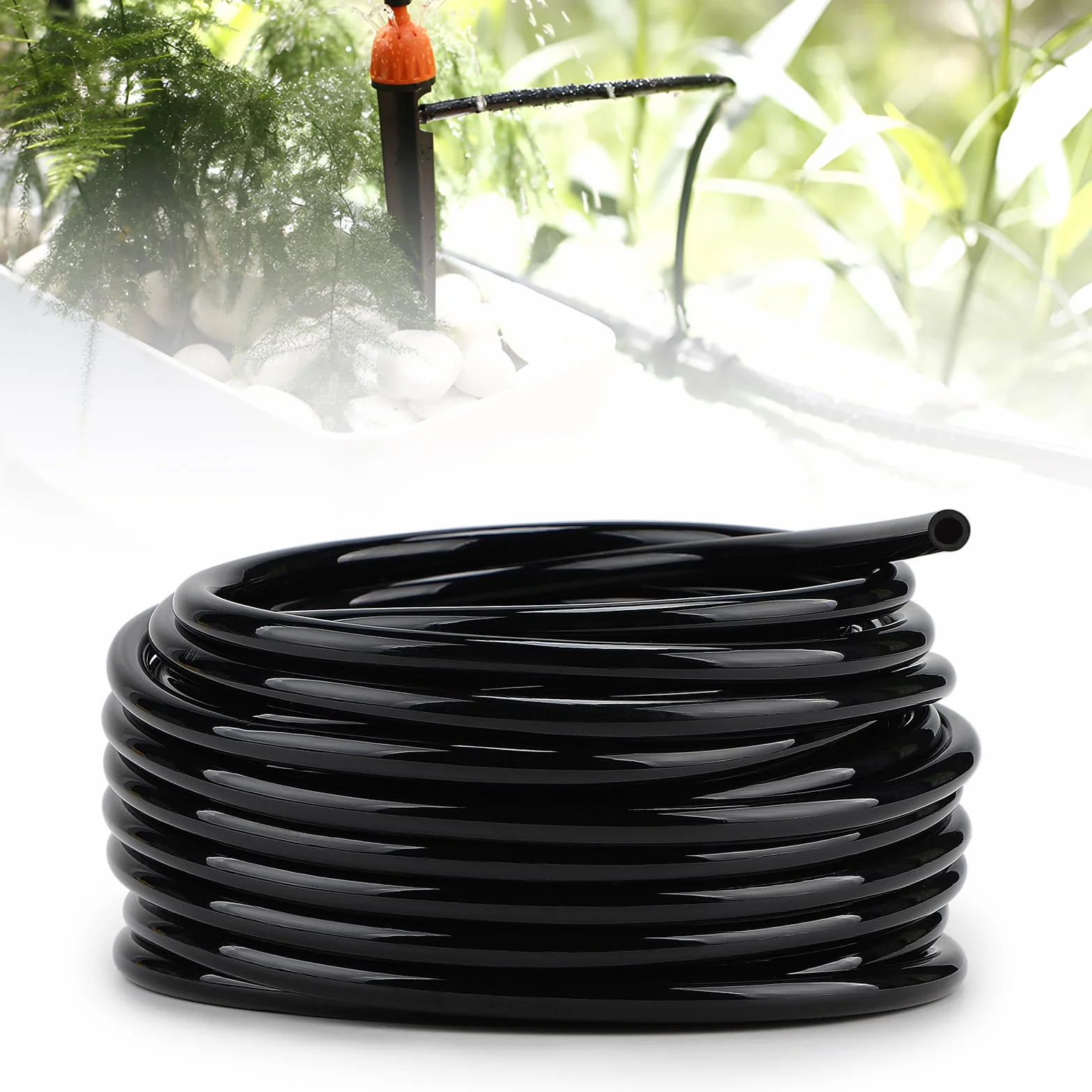 Tuyau d'Irrigation Goutte 4mm PVC Noir 10m Micro Drip Jardin