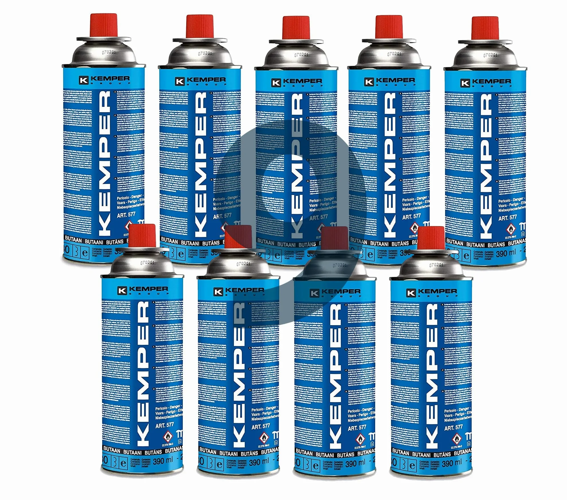 9 PIÈCES - Bombe cartouche à gaz de 390 ml (227 gr) Kemper 577 idéal pour cuisinières et cuisinières portables type bistro…