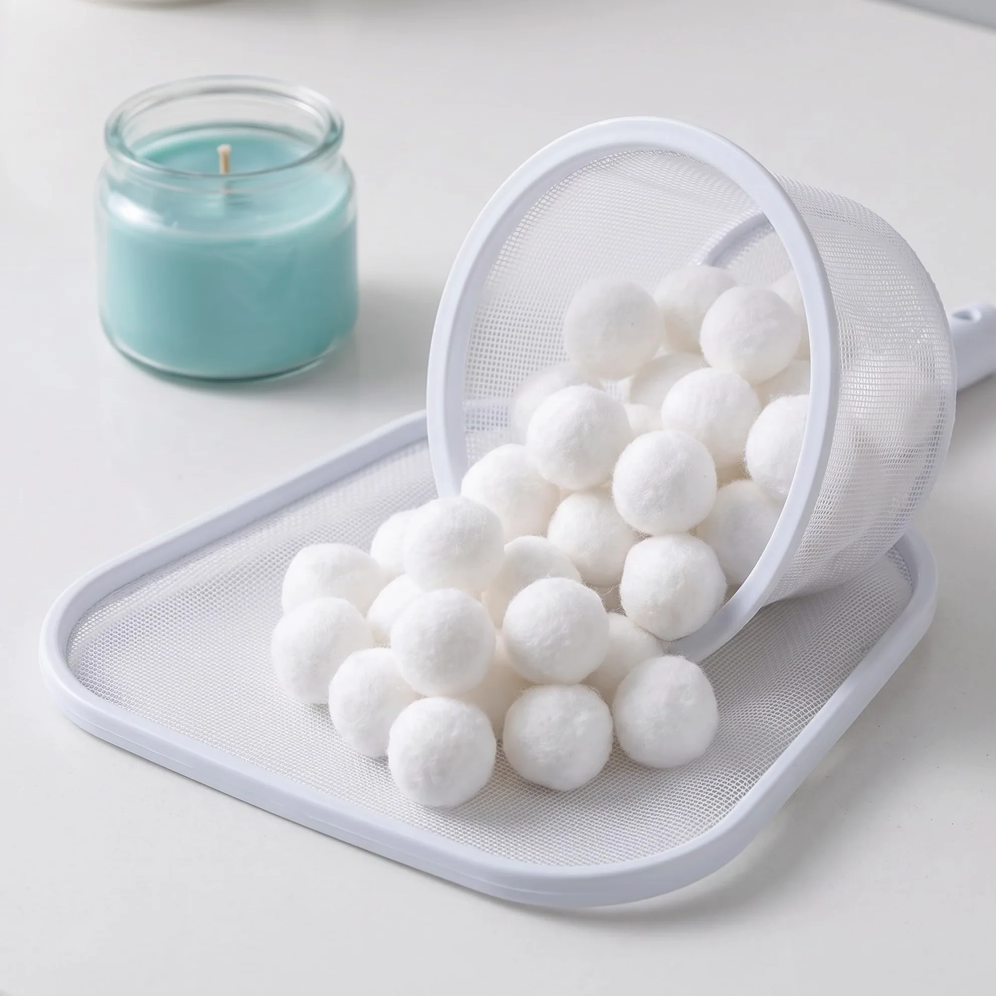 Kisangel 1 Lot de Billes filtrantes pour Piscine - 1,4 kg de Billes de Sable en Fibre de Rechange - Nettoyage en Profondeur réutilisable pour spas, Aquariums, et Autres bassins