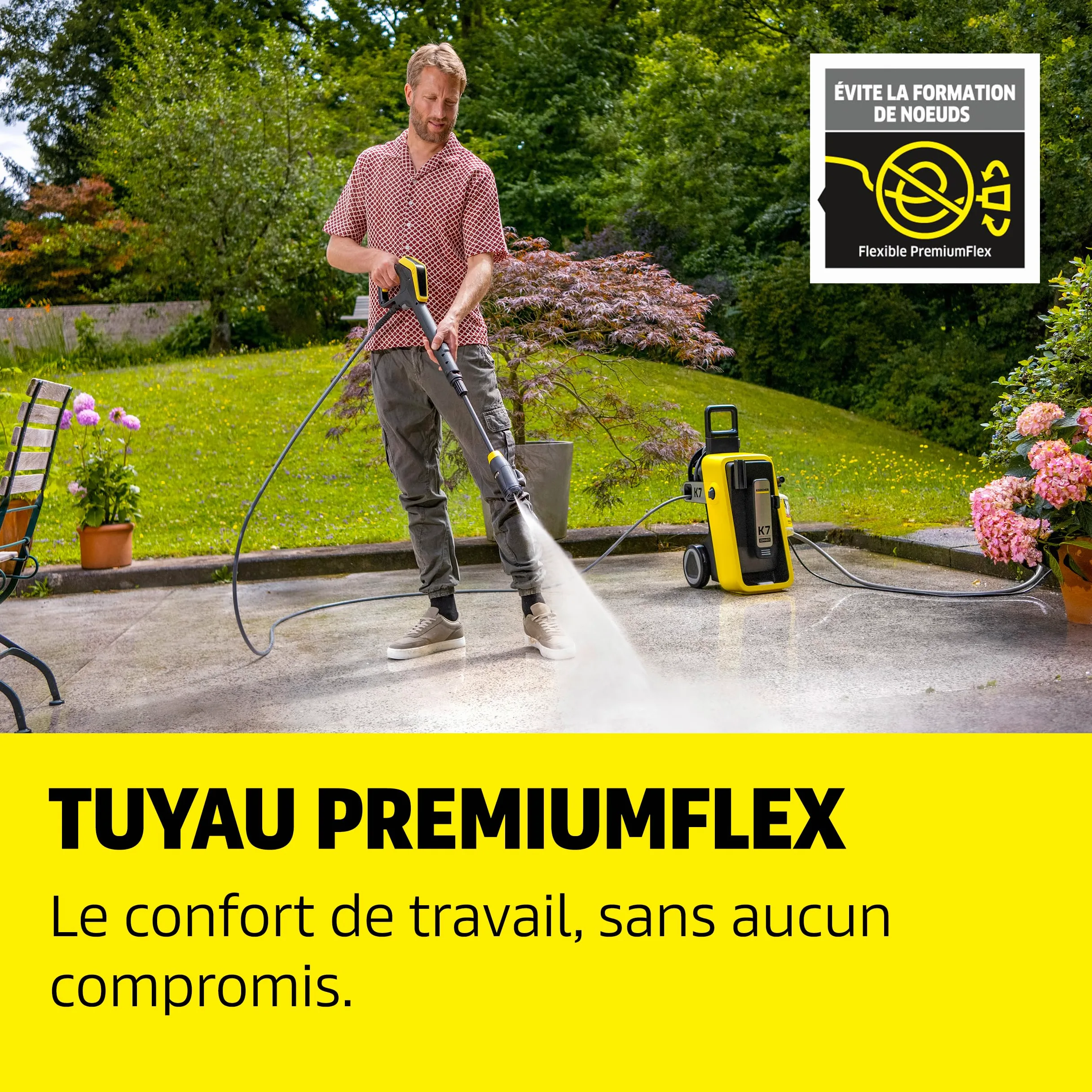 Kärcher Nettoyeur Haute Pression K 7 Comfort Premium Connect, Pression Max. 180 Bar, débit : 600 l/h, Surface : 60 m²/h, Flexible Haute Pression, Enrouleur de Flexible, contrôle Via Application