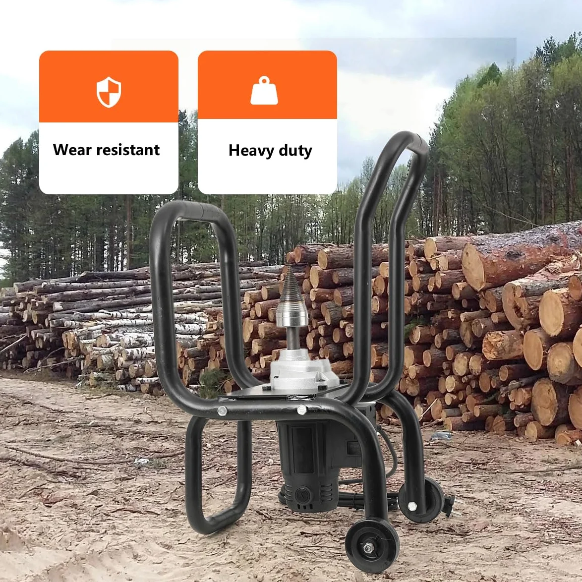 Fendeur de bûches à bois électrique, 220V 2000w 420U/min Fendeuse À Bois Électrique, Fendeur de Bois Jusquà 20cm, Approprié pour Fendeur de Bois de Bûcher Dans les Usines de Bois