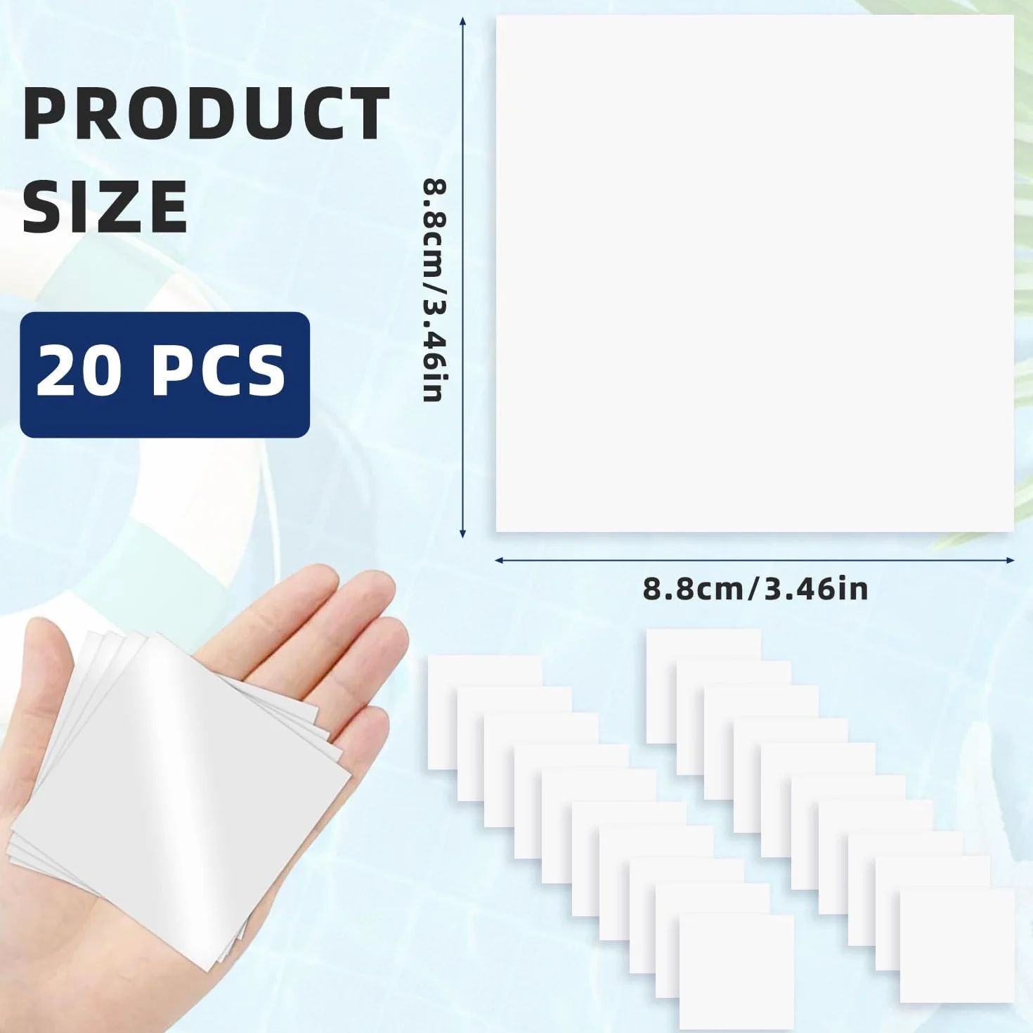 Kit de Réparation TPU Transparent Autoadhésif 20 Pièces pour Matelas Gonflable Kayak Tentes