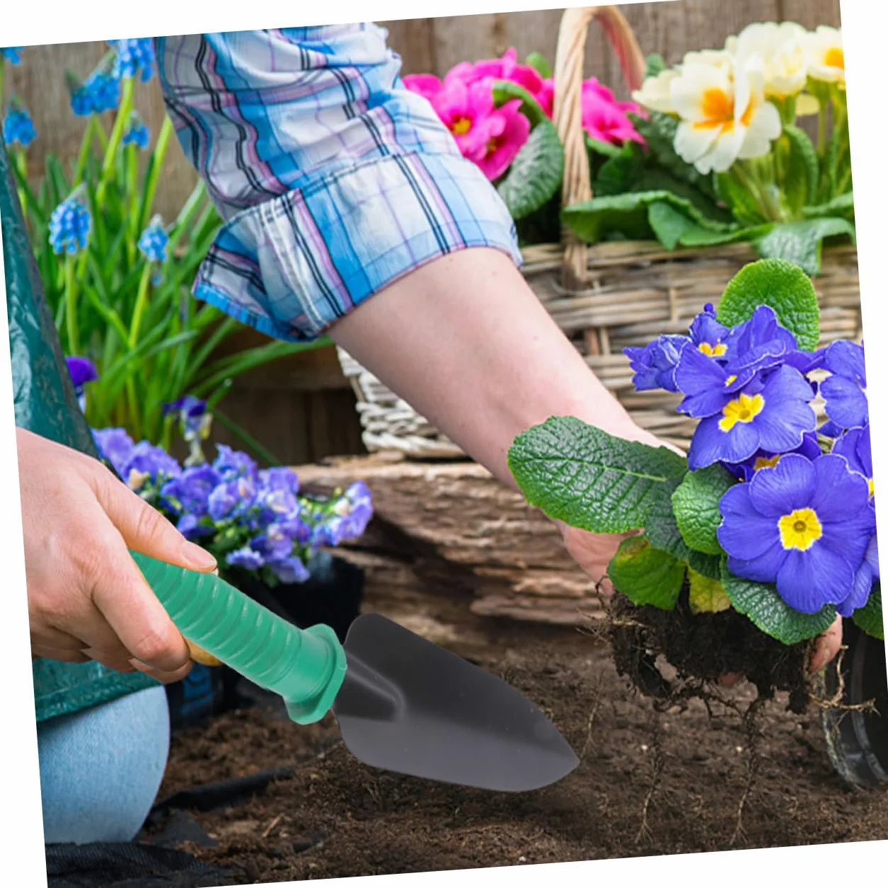 Kisangel Kit Outils de Jardinage avec Râteau Pelle et Autres Outils Pratique pour Jardin Coffret Inclus