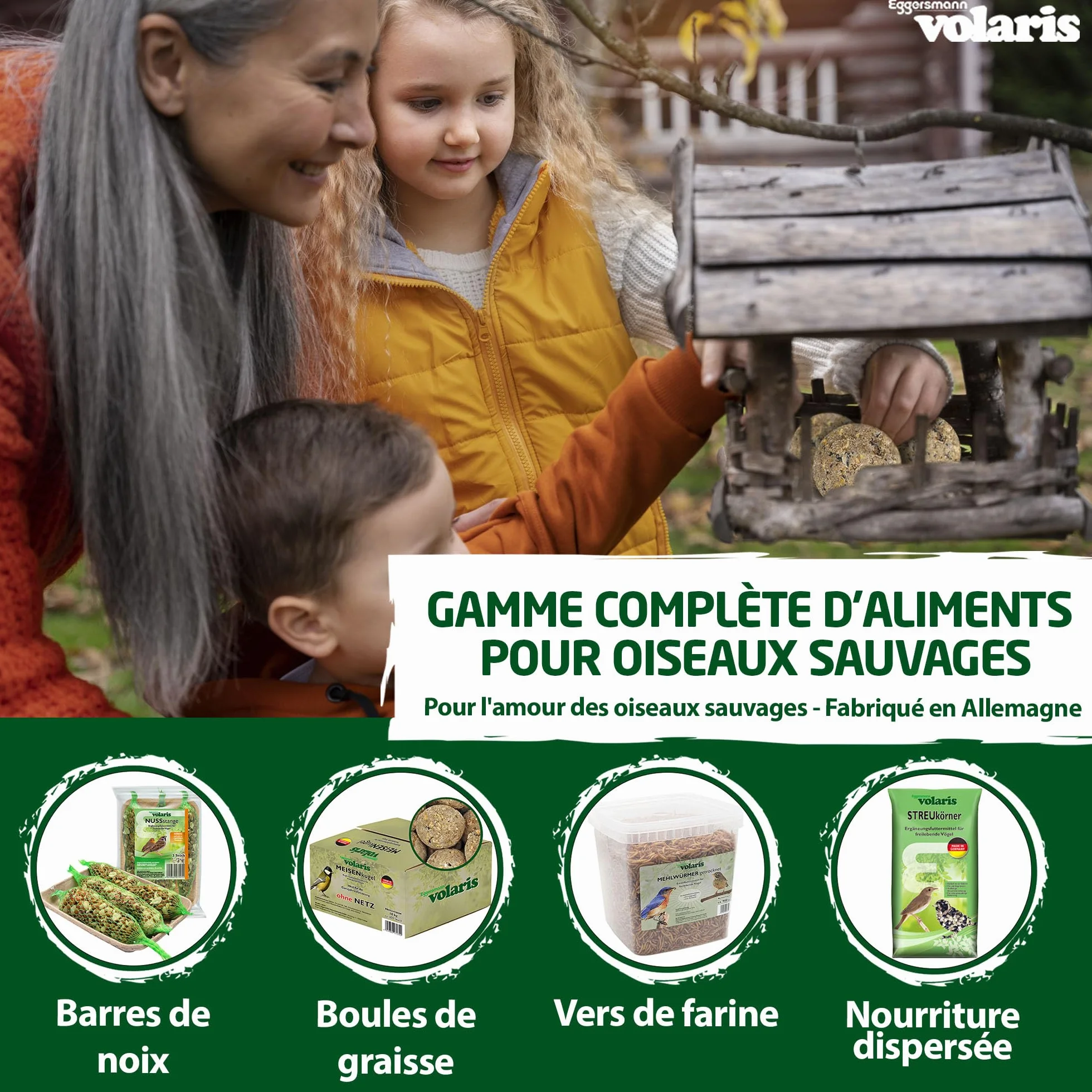 Eggersmann Volaris Boule de Graisse pour Oiseaux 100 Pcs 9 kg