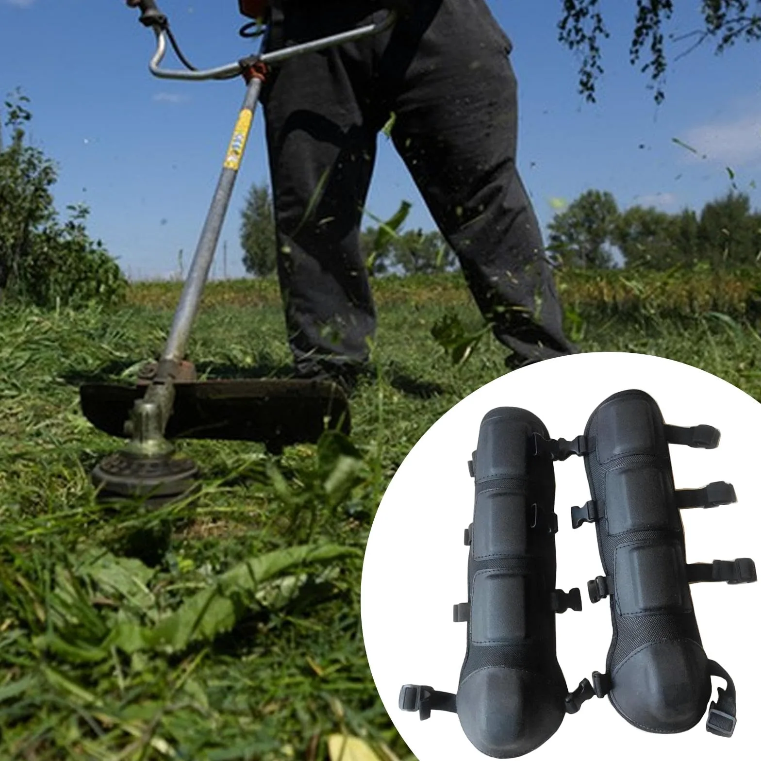 Lot de 2 Genouillères de Jardinage, Genouillère Travail, Genouillères de Protection, Housses de Protection, Protège-Tibias, Protège-Jambes pour Tronçonneuse, Protège-Tibias pour Hommes de Jardin