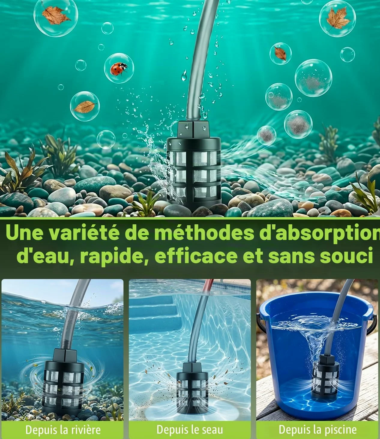 Nettoyeur Haute Pression sans Fil, 25 Bar Nettoyeur Haute Pression sur Batterie Rechargeable avec Buse 6 en 1, 5M Tuyau, Pulvérisateur de Mousse, Adapté pour Nettoyer Les Voitures, Sols