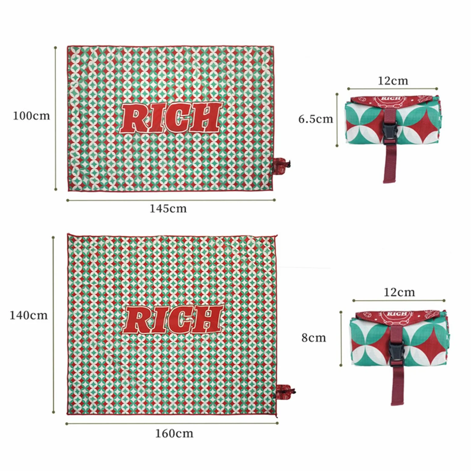 Tapis d'extérieur résistant pour la randonnée et le camping, facile à plier, résistant aux déchirures pour le camping, couverture pliable de voyage