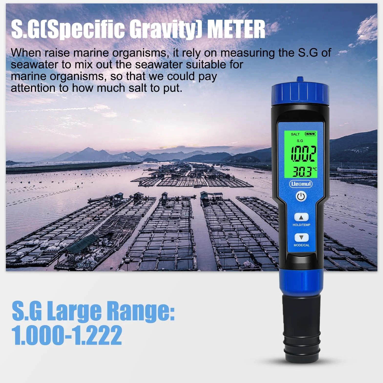 PH Mètre 7-en-1, Testeur PH TDS EC SALT ORP S.G Température, professionnel Tester Qualité Eau de 0.01 pH haute précision pour Piscine, Aquarium, Eau potable, Hydroponie