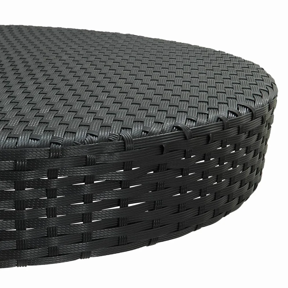 Tomostar Table de Bar Haute Extérieur Noir 75,5x106 cm Résine tressée