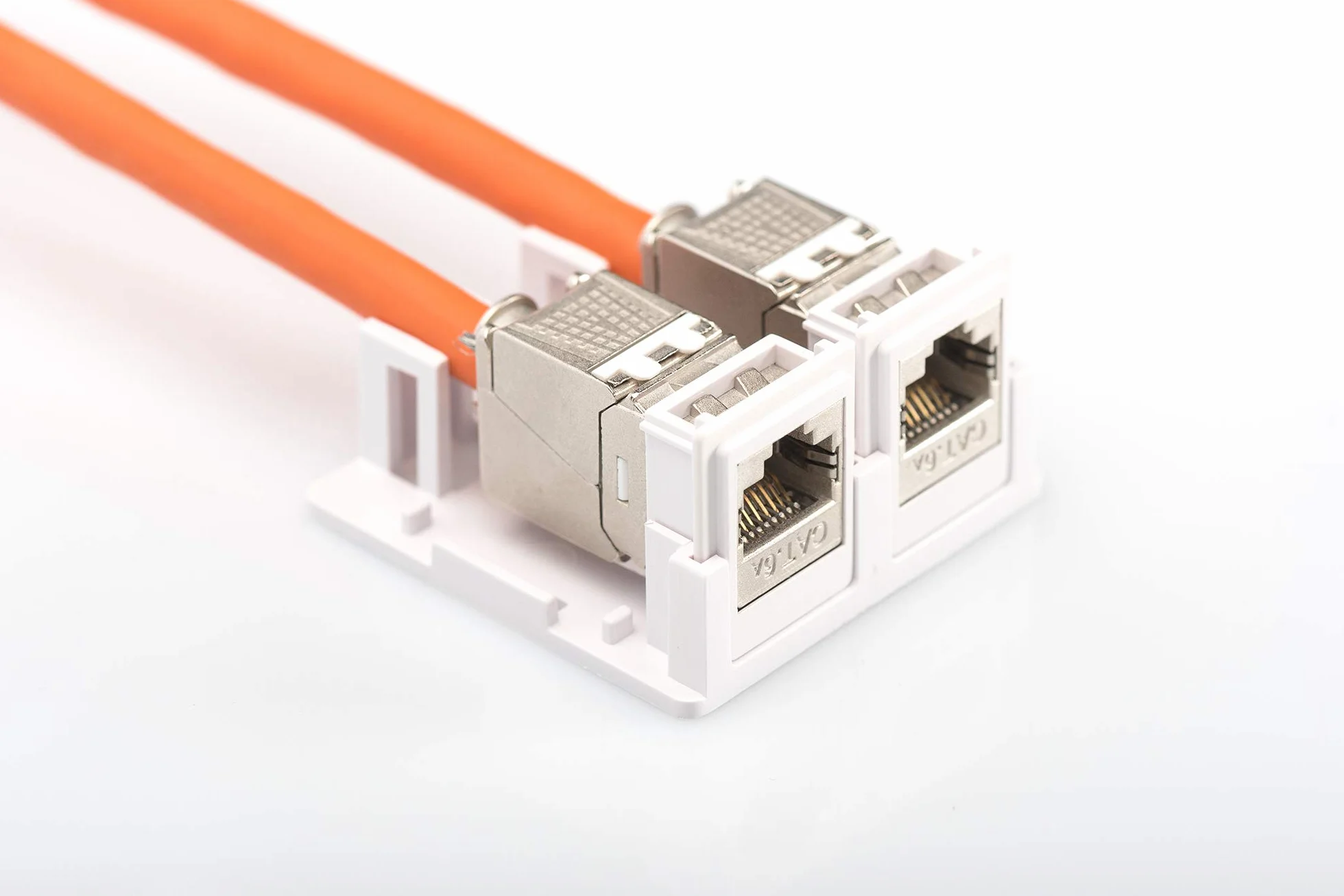 DIGITUS Boîtier de raccordement 2 ports Keystone Blanc Modulaire