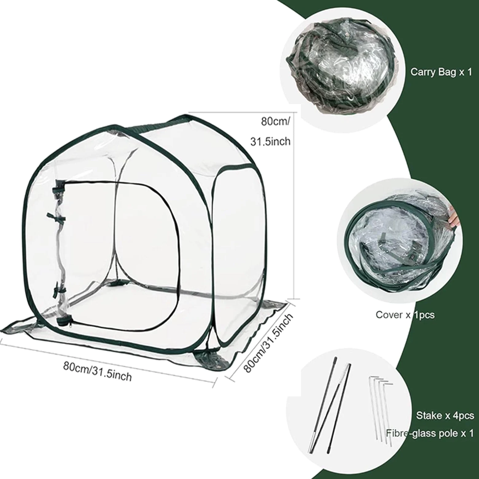 Mini Serre Pop-up, fabriquée en PVC imperméable, hydratante en été, Garde au Chaud en Hiver, Disponible à l'intérieur et à l'extérieur