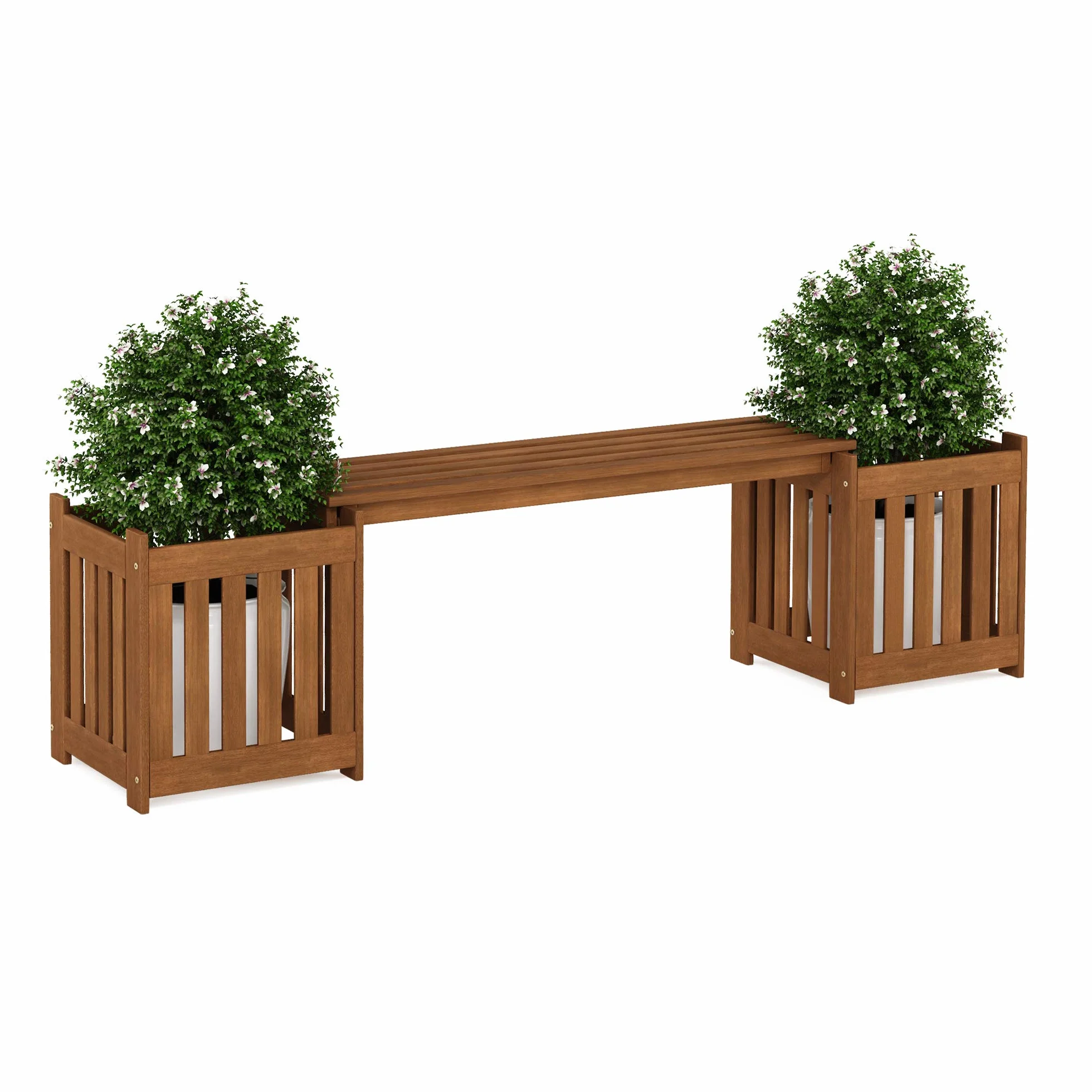 Furinno Tioman Jardinière d'Extérieur en Bois Dur Naturel