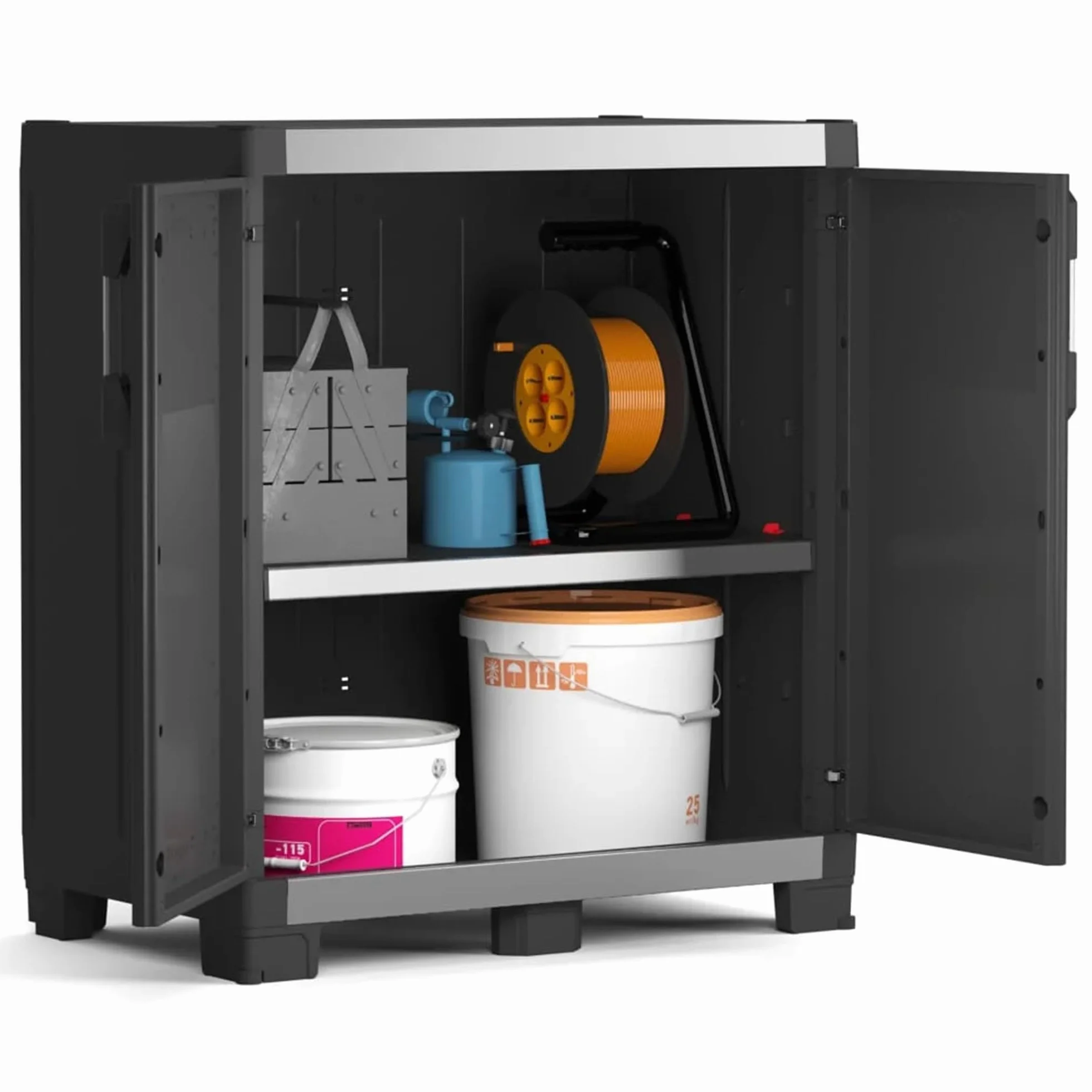 Keter Armoire Basse XL Garage Noir 89 x 54 x 99 cm Plastique