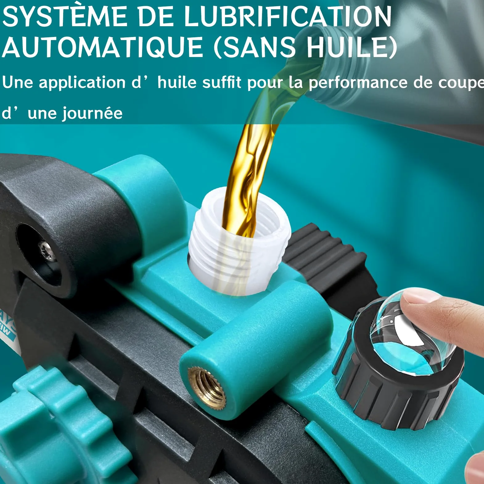 Mini Tronçonneuse a Batterie 8000mAh, 8 & 6 Pouces Lubrificateur Automatique et Électrique Tronçonneuse 2 * 4000mAh Brushless Elagueur, Pour La Coupe Du Bois, Branches, L'élagage, La Cour, Jardin